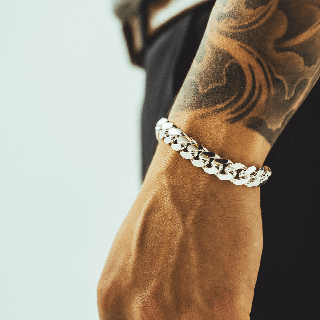 10mm Two-Row Cuban Link Bracelets | 14K Gold | Monte Christo