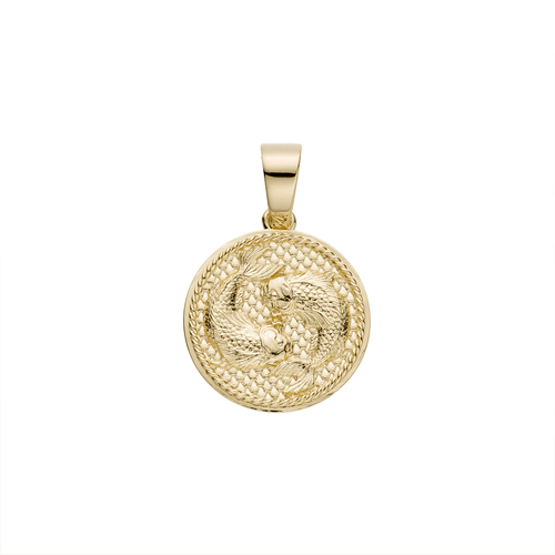 zodiac charm with pattern back-pendant charm-lirysjewelry