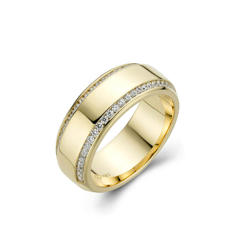 Mens Double channeled Wedding band-ring-lirysjewelry