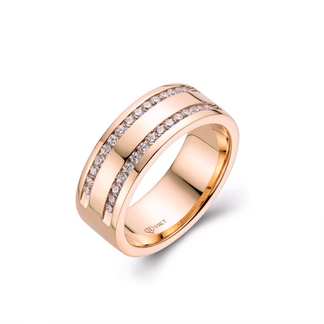 Mens Double row Wedding band-ring-lirysjewelry