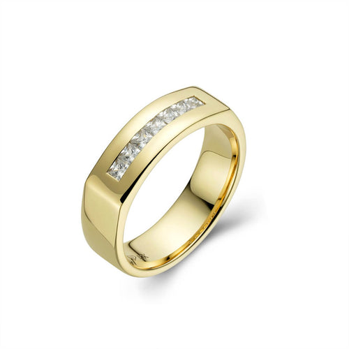 Mens Single Strip Wedding band-ring-lirysjewelry