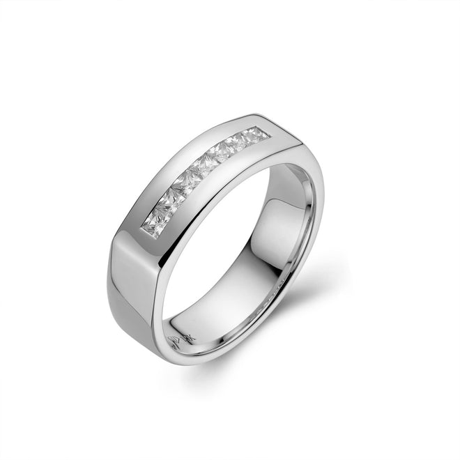 Mens Single Strip Wedding band-ring-lirysjewelry