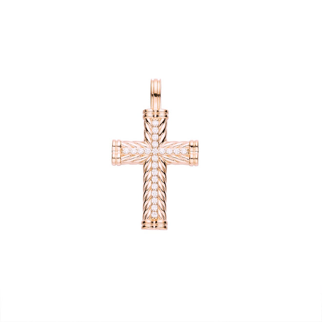 CZ simple Cross Pendant-pendant charm-lirysjewelry