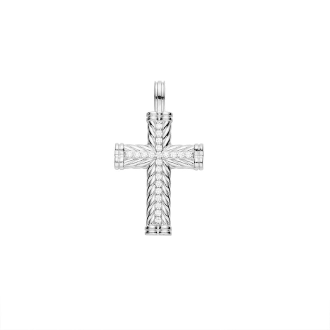 CZ simple Cross Pendant-pendant charm-lirysjewelry