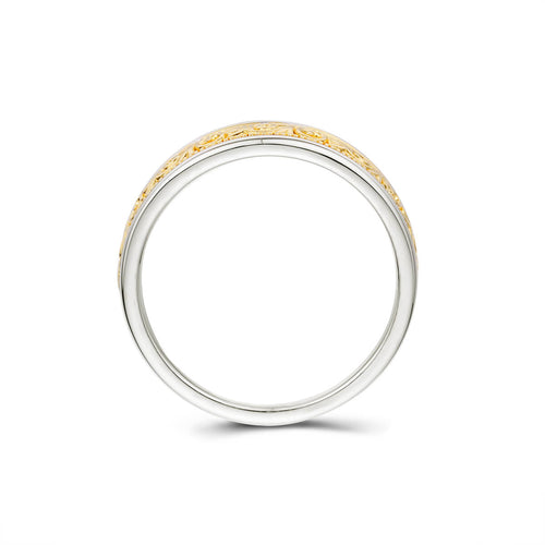 Mens Two Tone Band-ring-lirysjewelry