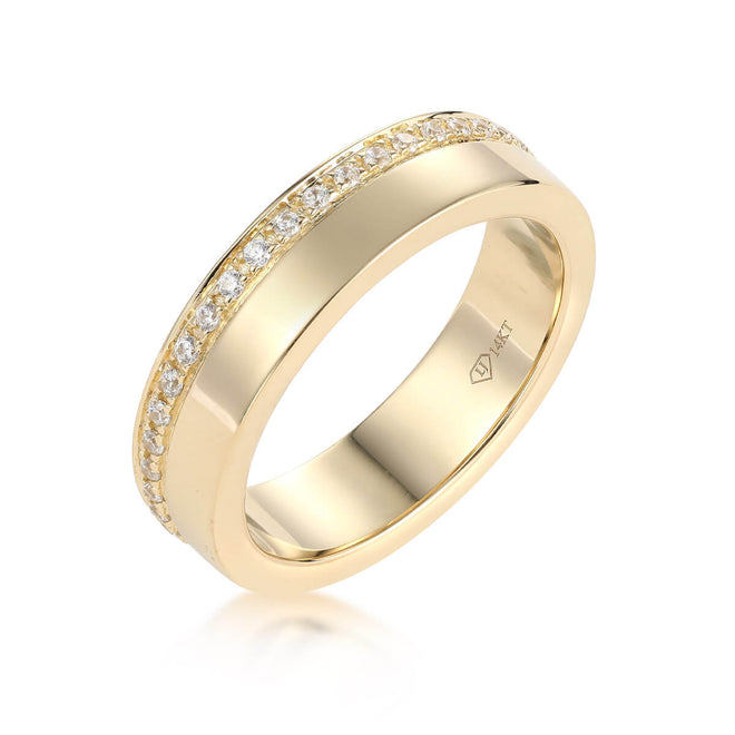 Men's Diamond Profile Eternity Wedding Ring