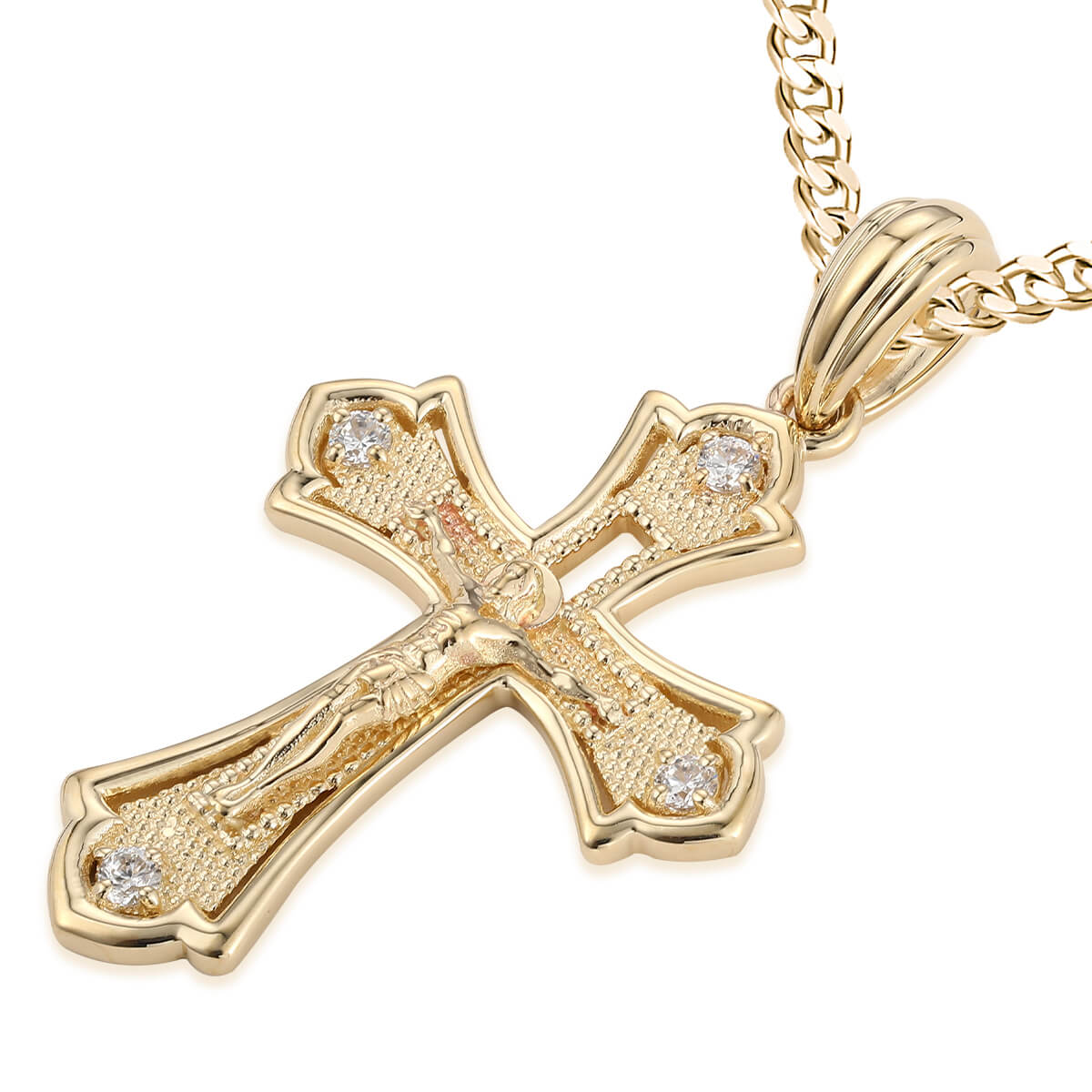 Small Gothic Cross with four diamonds