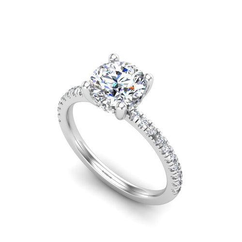 Pave,14KT White Gold