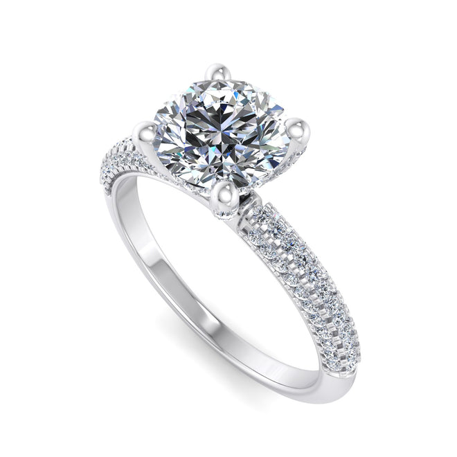 Pave,14KT White Gold