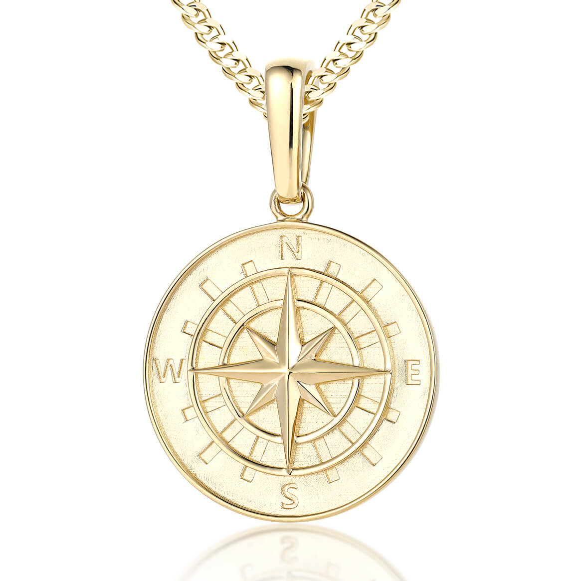 14K Gold Compass Rose Necklace - Small – Bill & Bob's