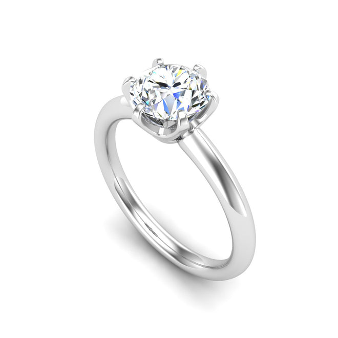 Solitaire,14KT White Gold