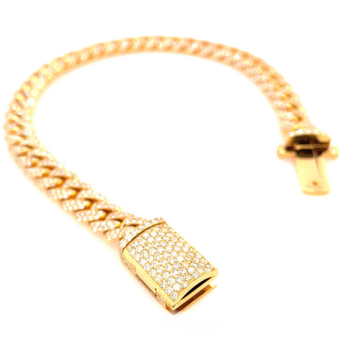 Iced out miami cuban link bracelet 10kt gold 8mm 7ctw-Miami Cuban Link-lirysjewelry