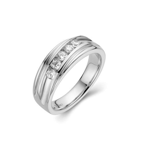 Fancy Grooved Mens Wedding Band-ring-lirysjewelry