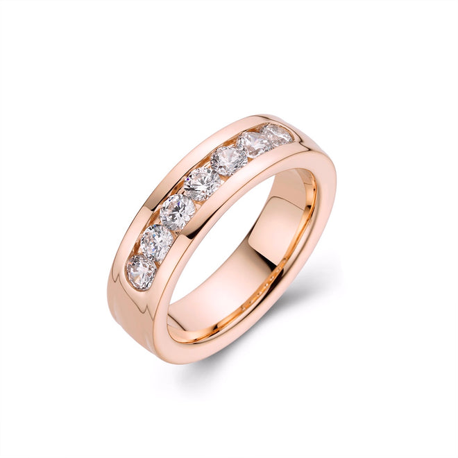 Mens Channeled Single row Wedding Band-ring-lirysjewelry