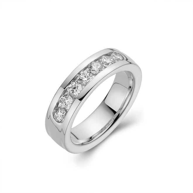 Mens Channeled Single row Wedding Band-ring-lirysjewelry