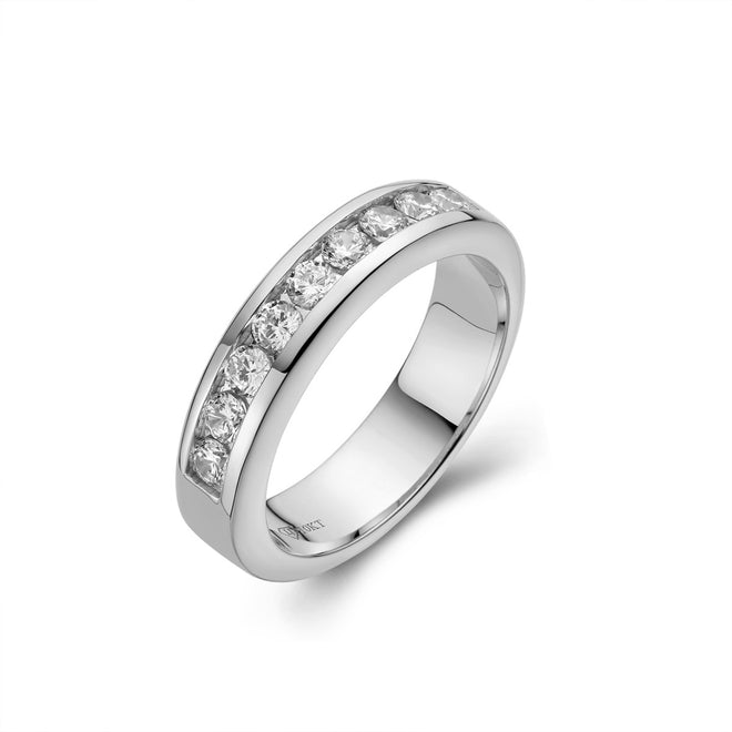 Mens Channeled Single row Wedding Band-ring-lirysjewelry