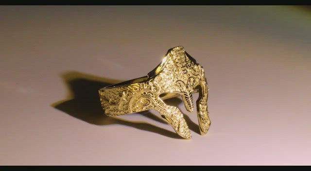 Spartan Helmet Ring | 10kt/14kt/18kt Gold | Liry's Jewelry