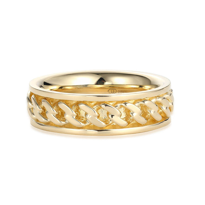 Cuban Link Bezel Ring