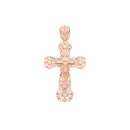 Crucifix Pendant with cz stones-pendant charm-lirysjewelry
