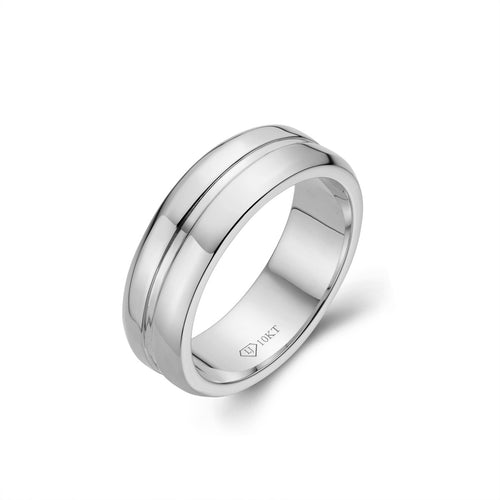 Mens Single Grooved Wedding Band-ring-lirysjewelry