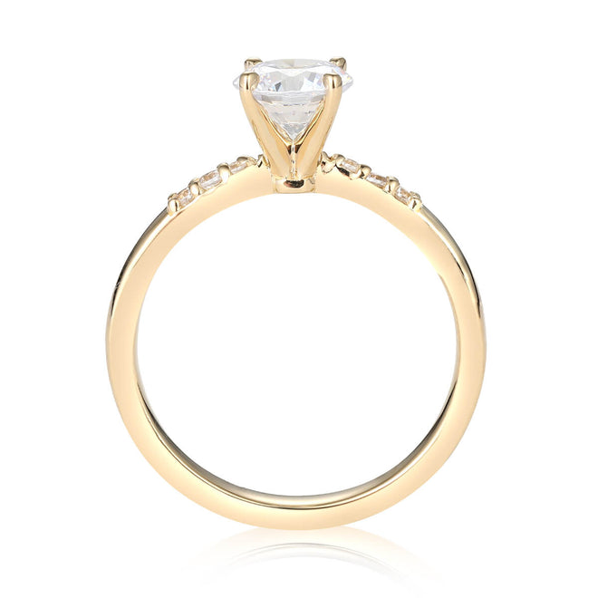 Petite Graduated Diamond Engagement Ring