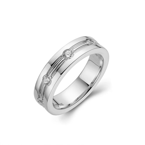 Mens double Grooved wedding band-ring-lirysjewelry