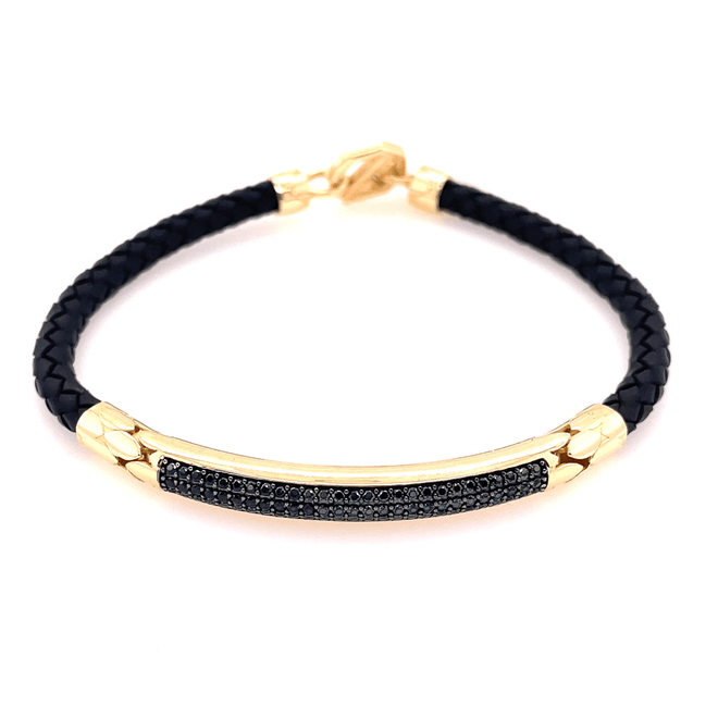Black stone with Gold fashion bracelet 9.4g 14kt-bracelet-lirysjewelry