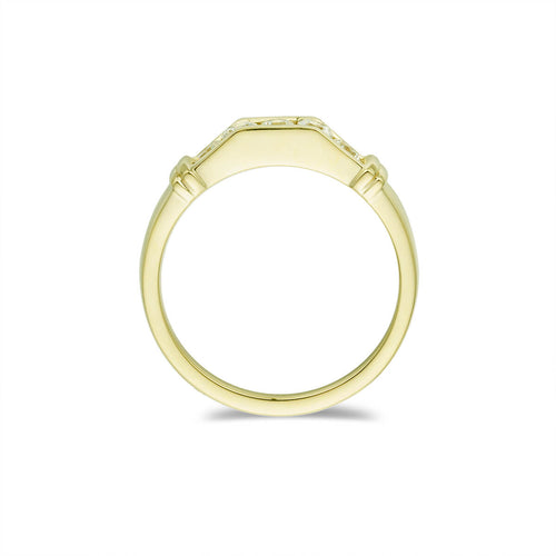 Genuine Gold Mens Five-Stone Wedding Band-ring-lirysjewelry