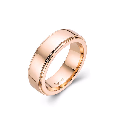 Mens Ridged Wedding Band-ring-lirysjewelry