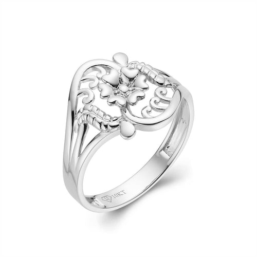 Womens Flower and wave Ring-ring-lirysjewelry