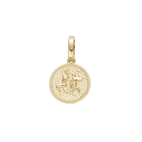 zodiac charm with pattern back-pendant charm-lirysjewelry