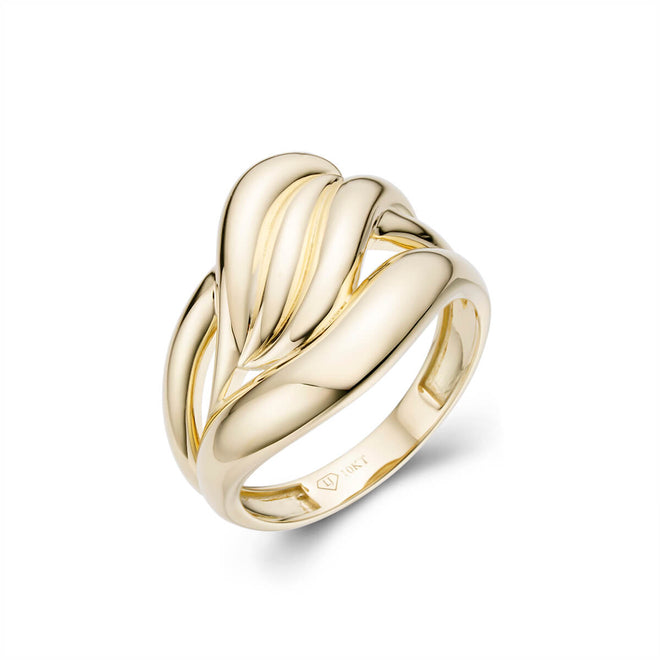 genuine Gold/silver womens wave fashion ring-ring-lirysjewelry