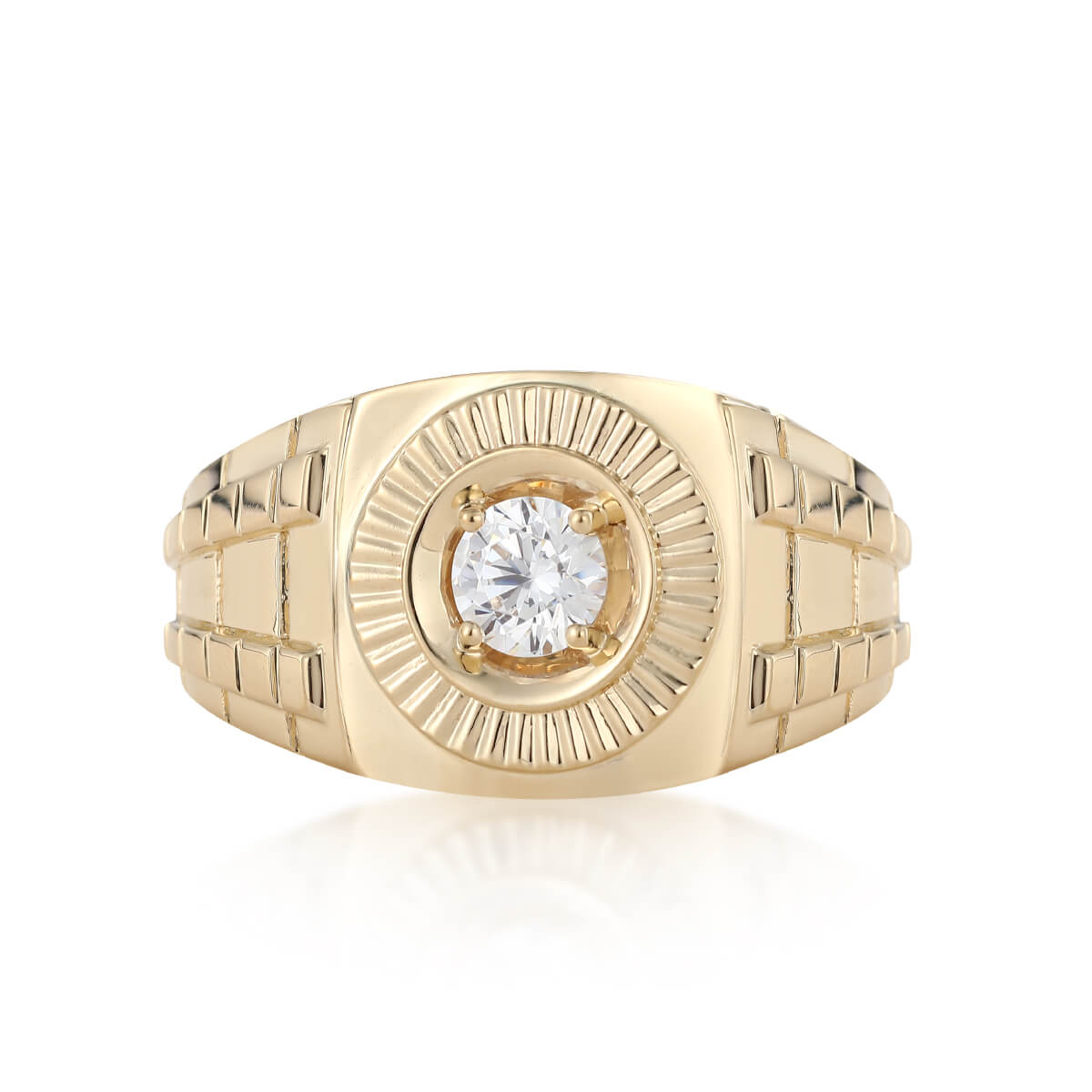 Leonardo Ring | Genuine Gold Diamond Mens Ring – Liry's Jewelry