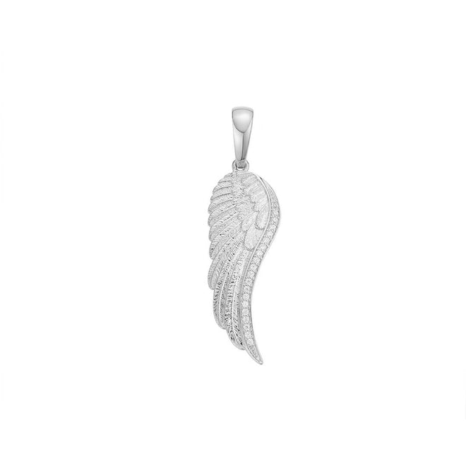 Wing pendant with diamond edge-pendant charm-lirysjewelry