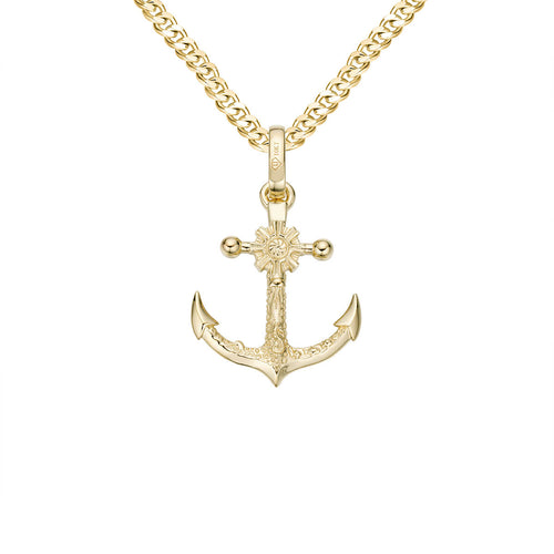 barnacle Anchor Pendant-pendant charm-lirysjewelry