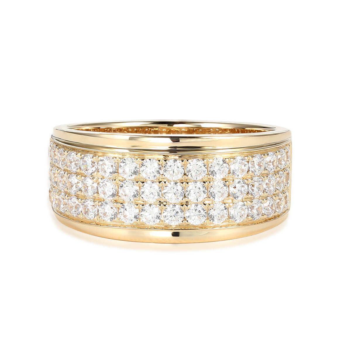 Daniels Three Row Wedding Band
