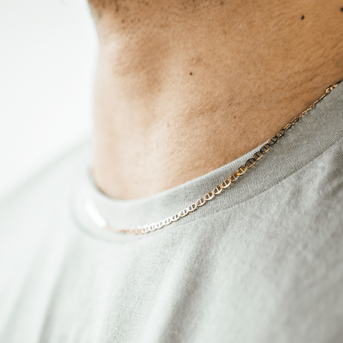 Flat Mariner Anchor Link Chain Necklace 1.5 - 4.65mm Men Women 10K 14K Real Gold Flat Mariner Anchor Link Chain Necklace 1.5 - 4.65mm Men Women 10K 14K Real Gold