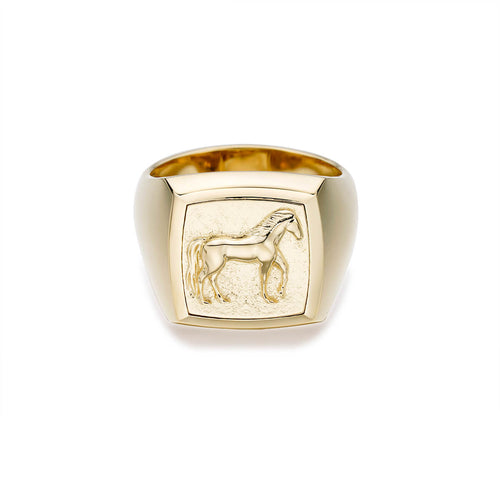 horse signet ring-ring-lirysjewelry