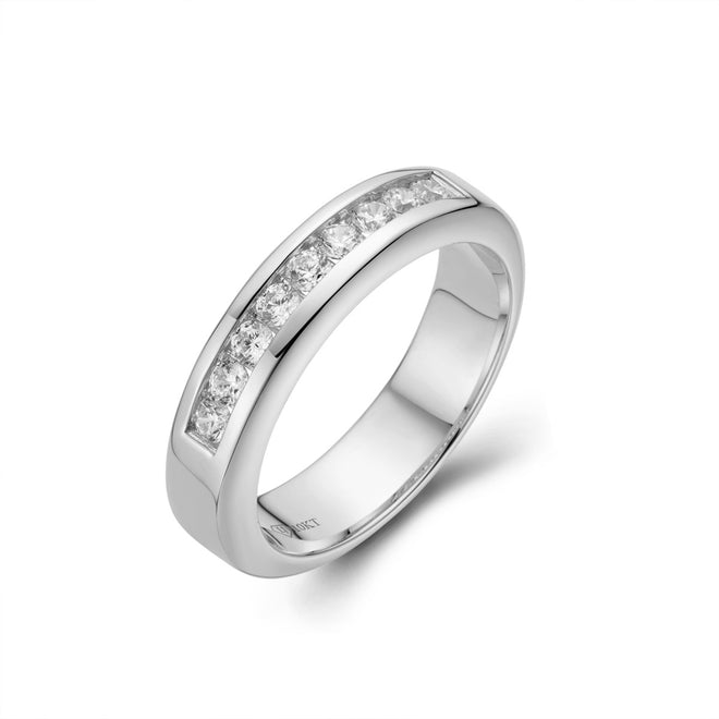 Mens Single Row Channel Wedding ring-ring-lirysjewelry