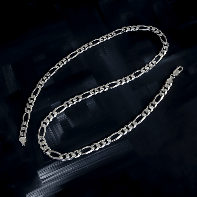 Sterling Silver Figaro Chains-chain-lirysjewelry