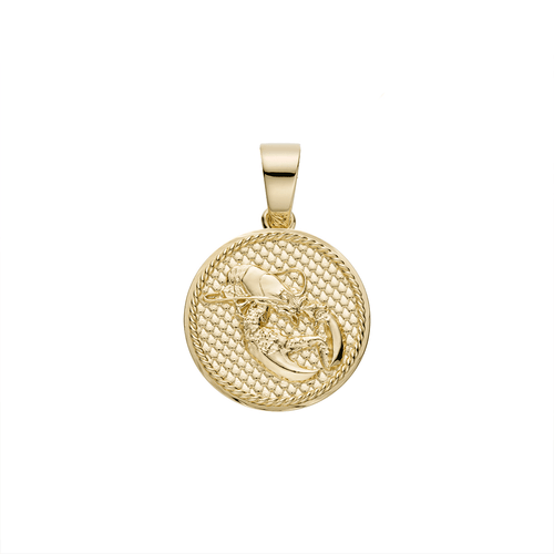zodiac charm with pattern back-pendant charm-lirysjewelry