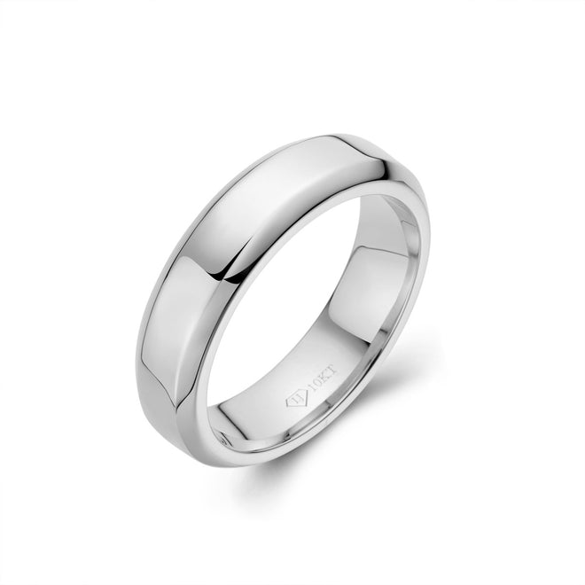 Mens beveled edge wedding band-ring-lirysjewelry