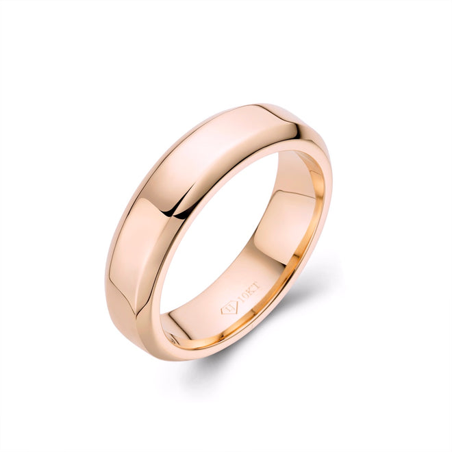 Mens beveled edge wedding band-ring-lirysjewelry