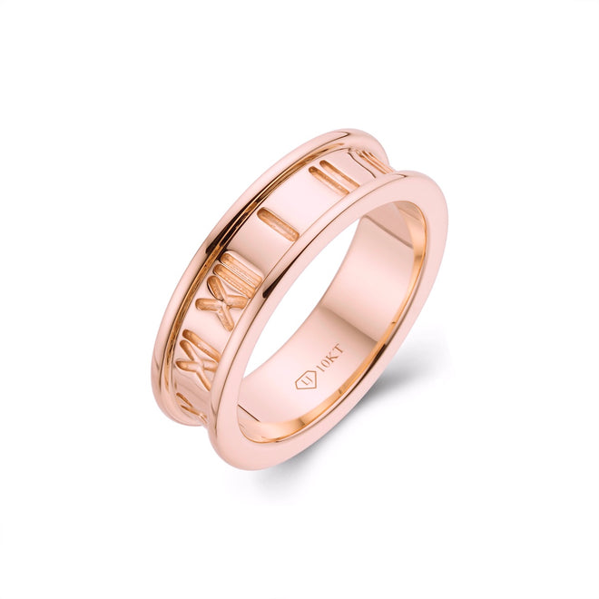 Genuine Gold Roman numeral Ring-ring-lirysjewelry