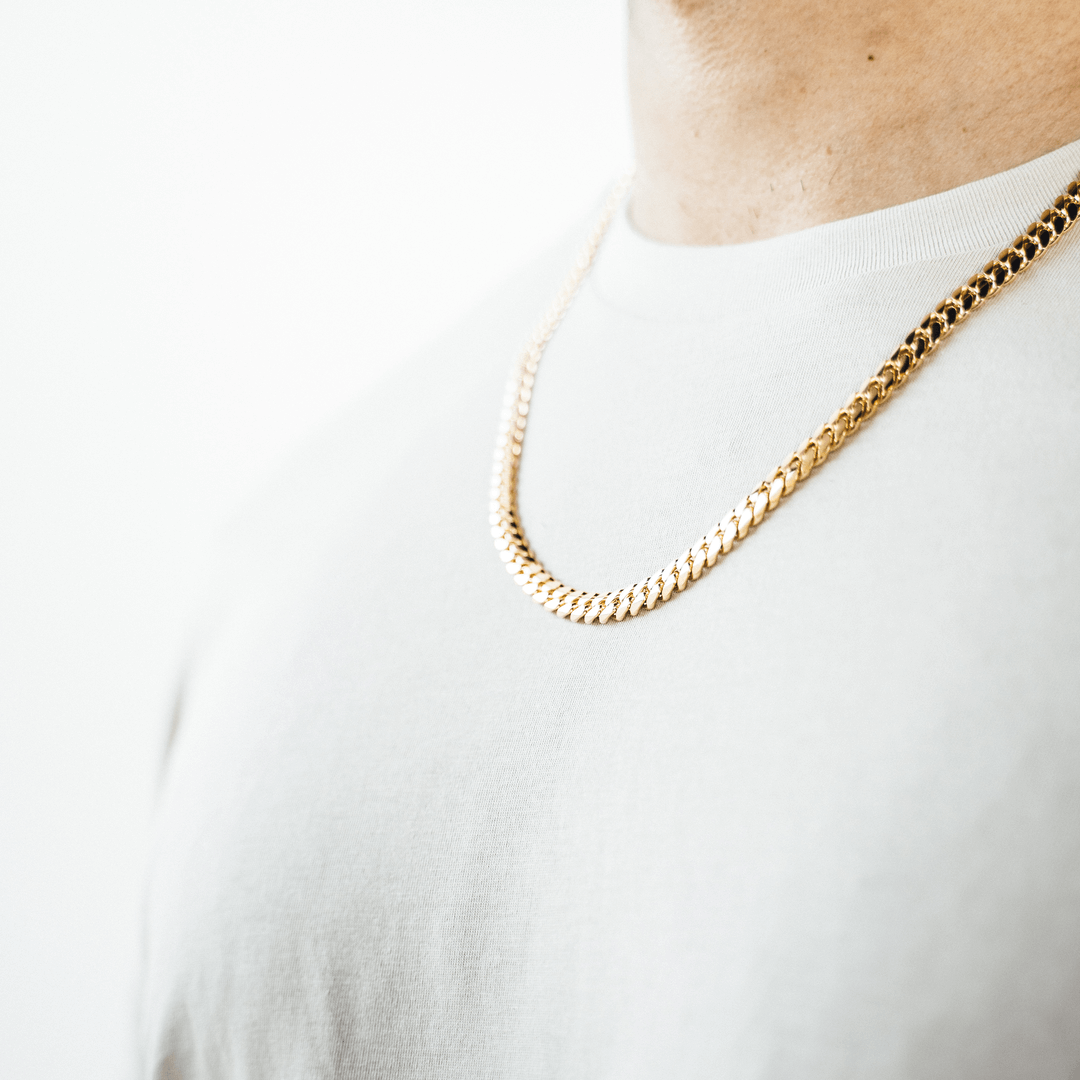 Miami Cuban Link Necklace - 8mm, Size 28, 18K Chain - The GLD Shop