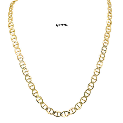 Solid 10kt Yellow Gold Mariner/Gucci Necklace-lirysjewelry