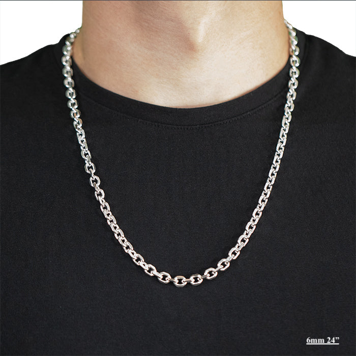 Heavy link outlet chain necklace