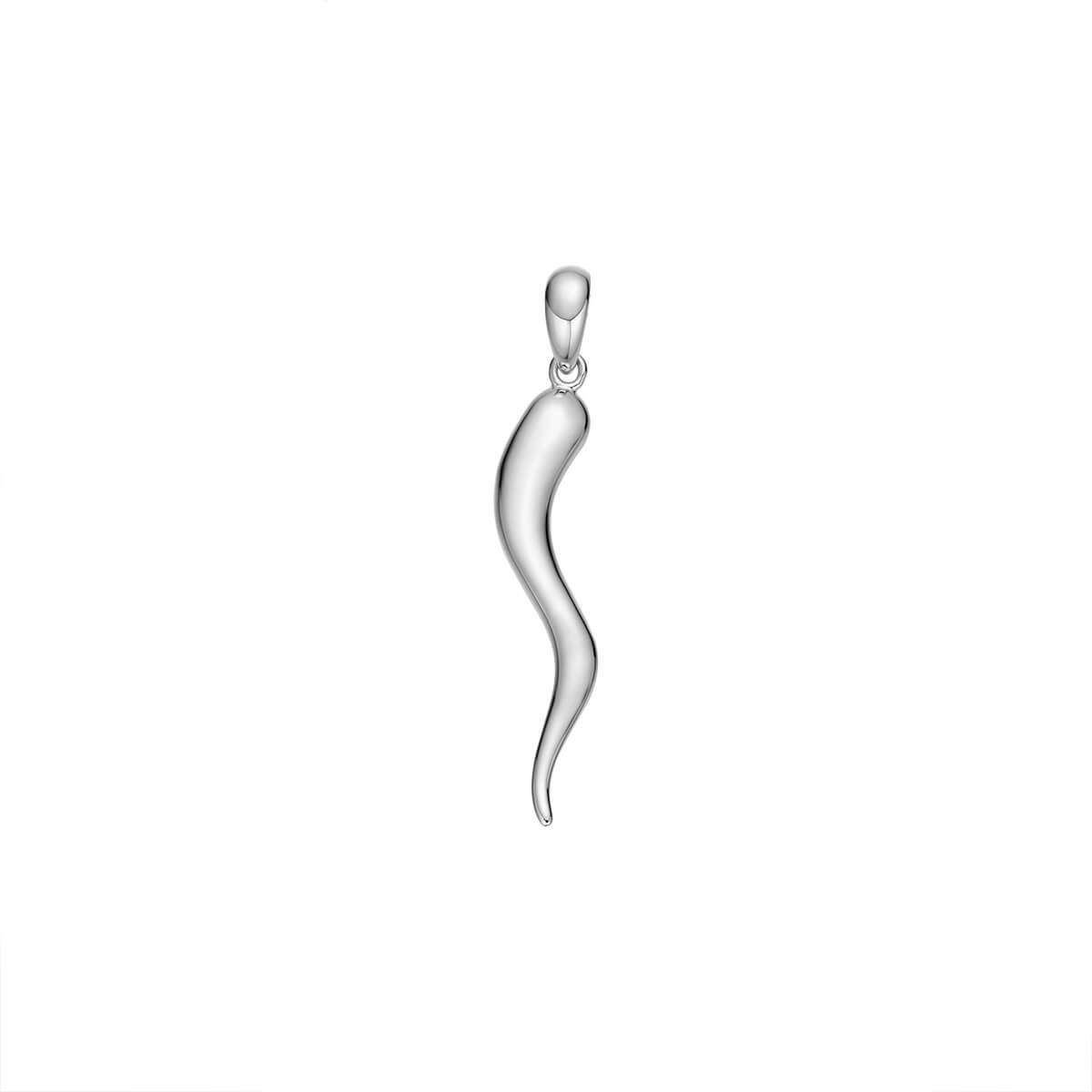 Sterling Silver Italian Horn Pendant 30mm - Simply Sterling