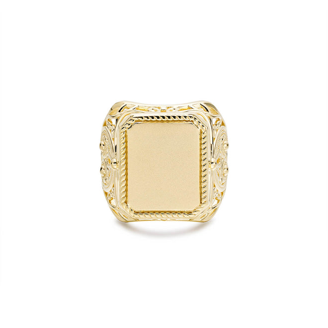 Fancy Spade Signet Style Ring-ring-lirysjewelry