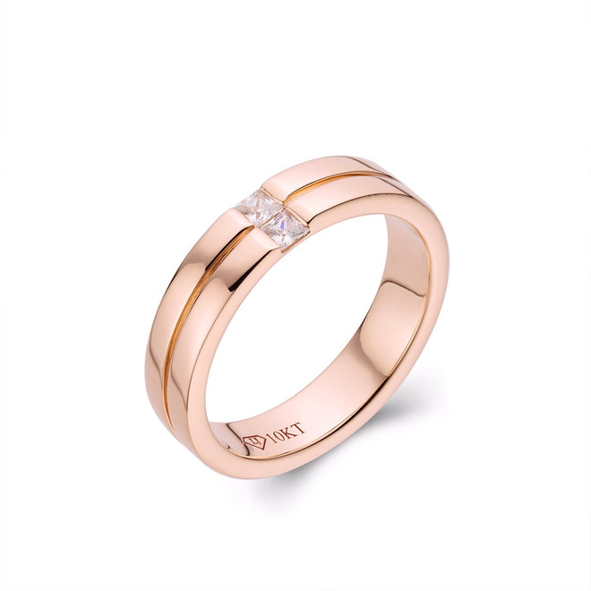 Mens Two-stone Grooved Wedding Band-ring-lirysjewelry